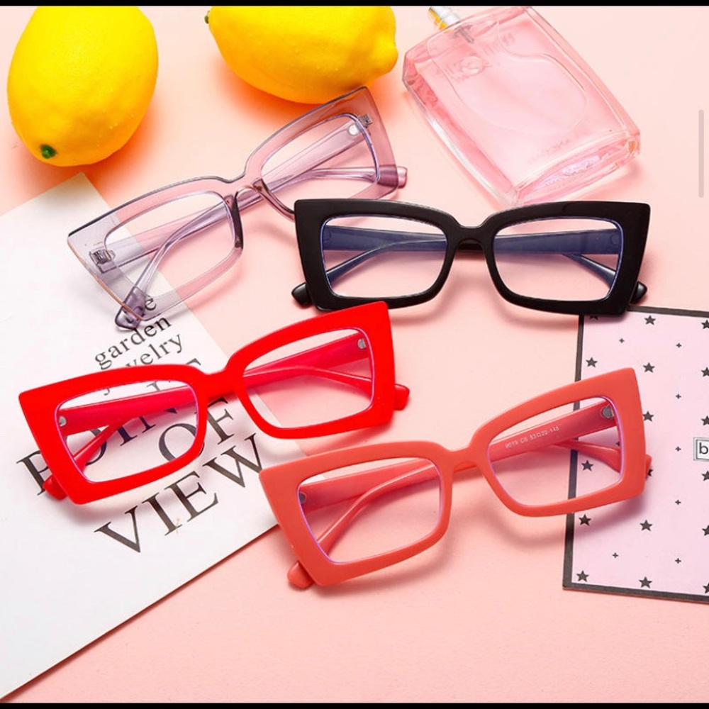 Women Cat Eye Glasses/ Pink - Picture 4 of 4